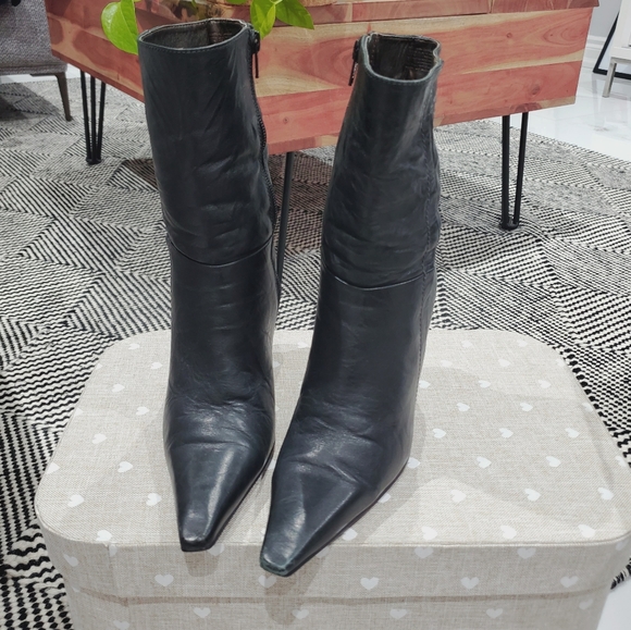 CARLO ROSETTI Vintage 90s Long Point Stiletto Ankle Boots - Picture 3 of 13